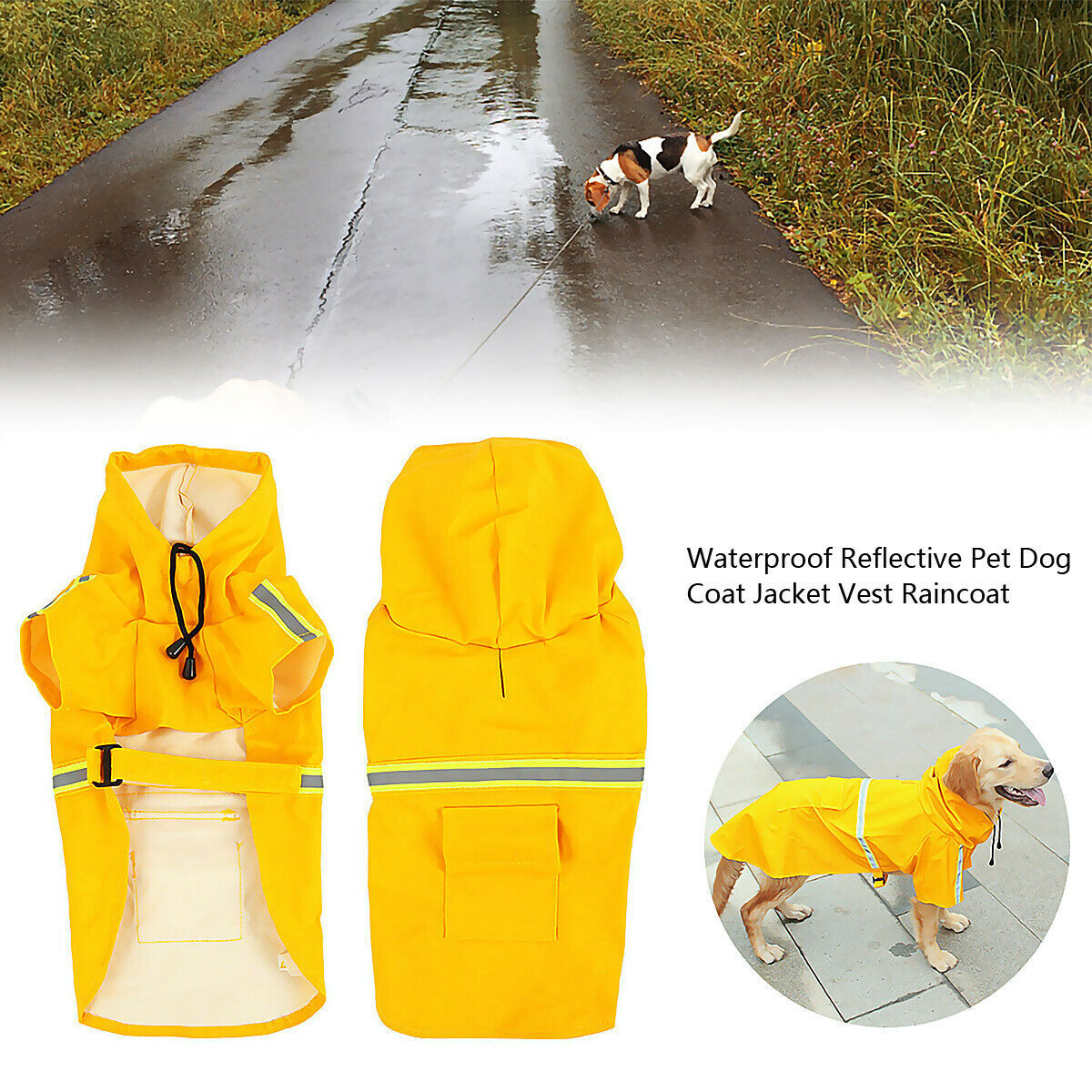 RaincoatGuard - Waterproof Dog Rain Jacket with Reflective Stripe | Keep Your Pup Dry and Safe