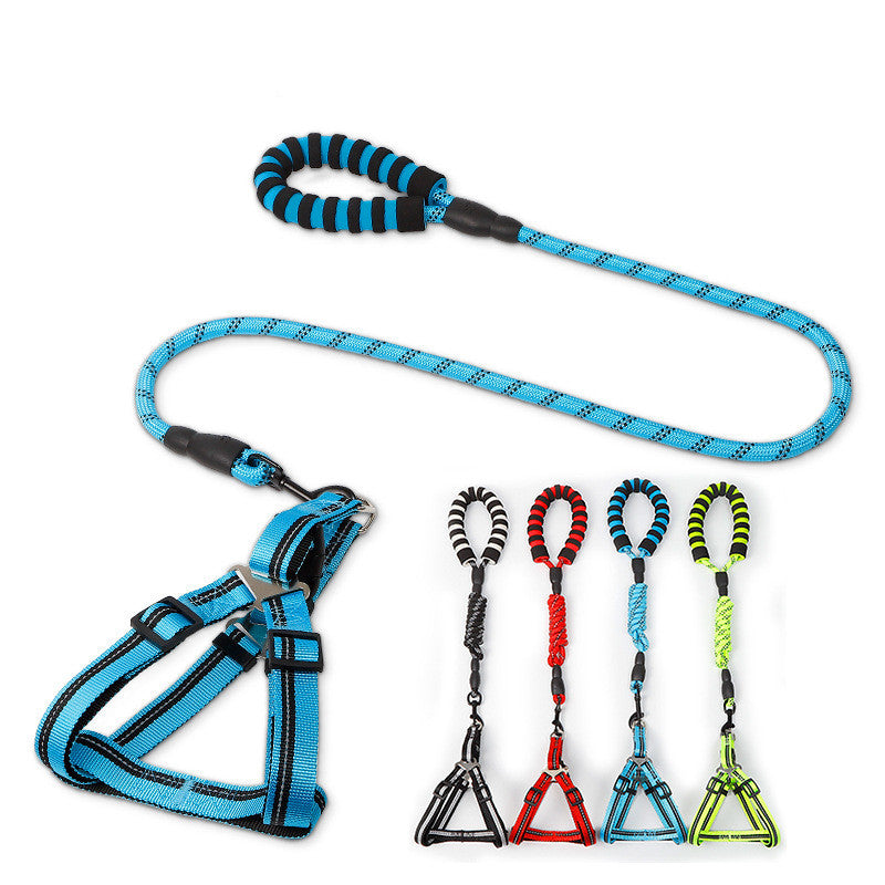 StrapBuddy - Nylon Dog Leash & Adjustable Chest Harness | Secure and Stylish Pet Walking Set