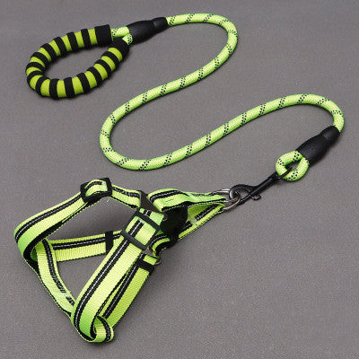 StrapBuddy - Nylon Dog Leash & Adjustable Chest Harness | Secure and Stylish Pet Walking Set