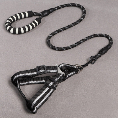 StrapBuddy - Nylon Dog Leash & Adjustable Chest Harness | Secure and Stylish Pet Walking Set