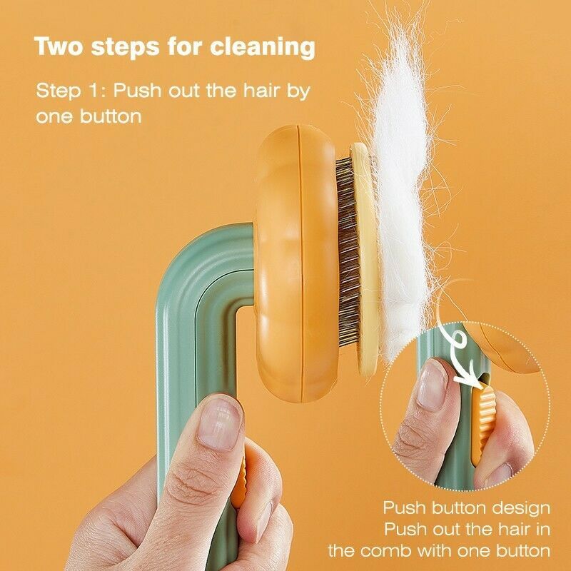 PumCare - Pet Grooming Brush | Self-Cleaning Slicker Brush for Dogs, Cats, and More!