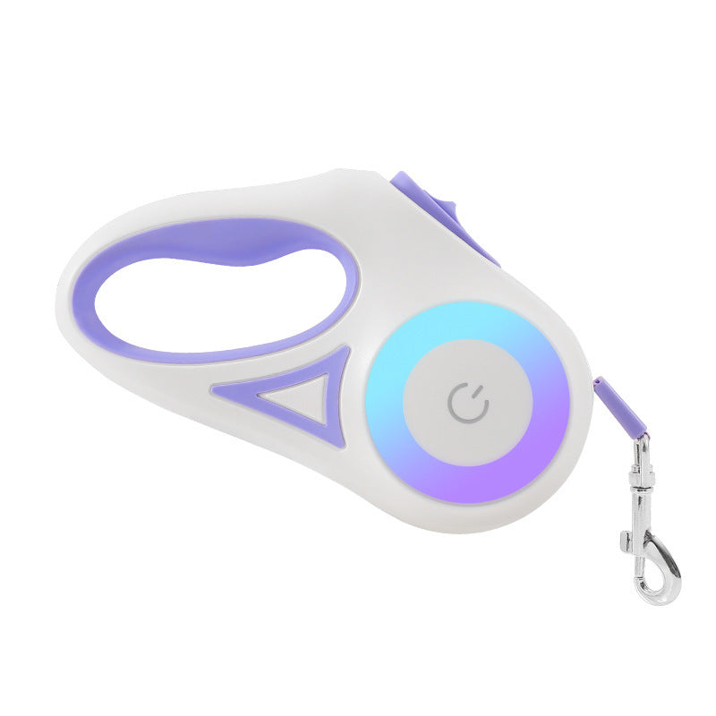 FlexiGlow - Retractable Dog Leash | Enhanced Safety with Built-In Collar Spotlight