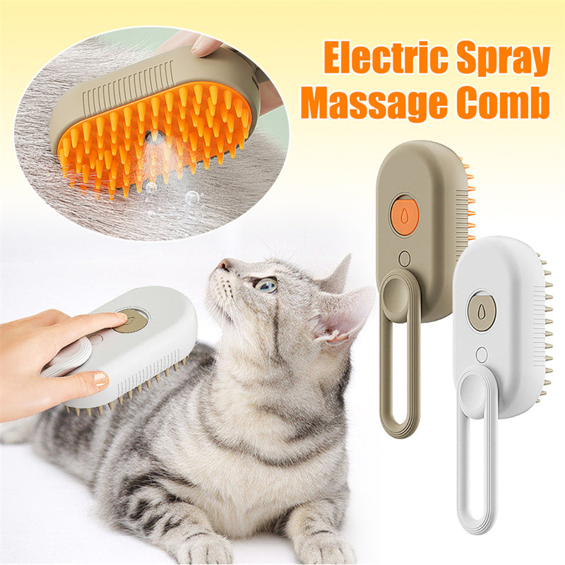 SteamyPaws - Electric Pet Grooming Brush with Steam Spray | Professional Grooming at Your Fingertips