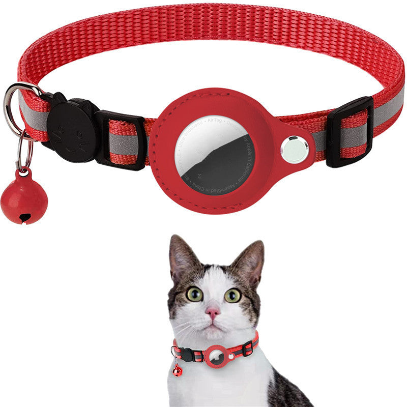 TagSafe - Reflective Airtag Collar with Waterproof Holder | Stylish and Secure Pet Accessory