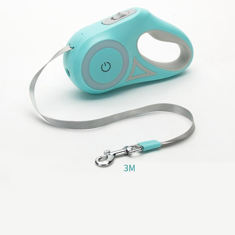 FlexiGlow - Retractable Dog Leash | Enhanced Safety with Built-In Collar Spotlight