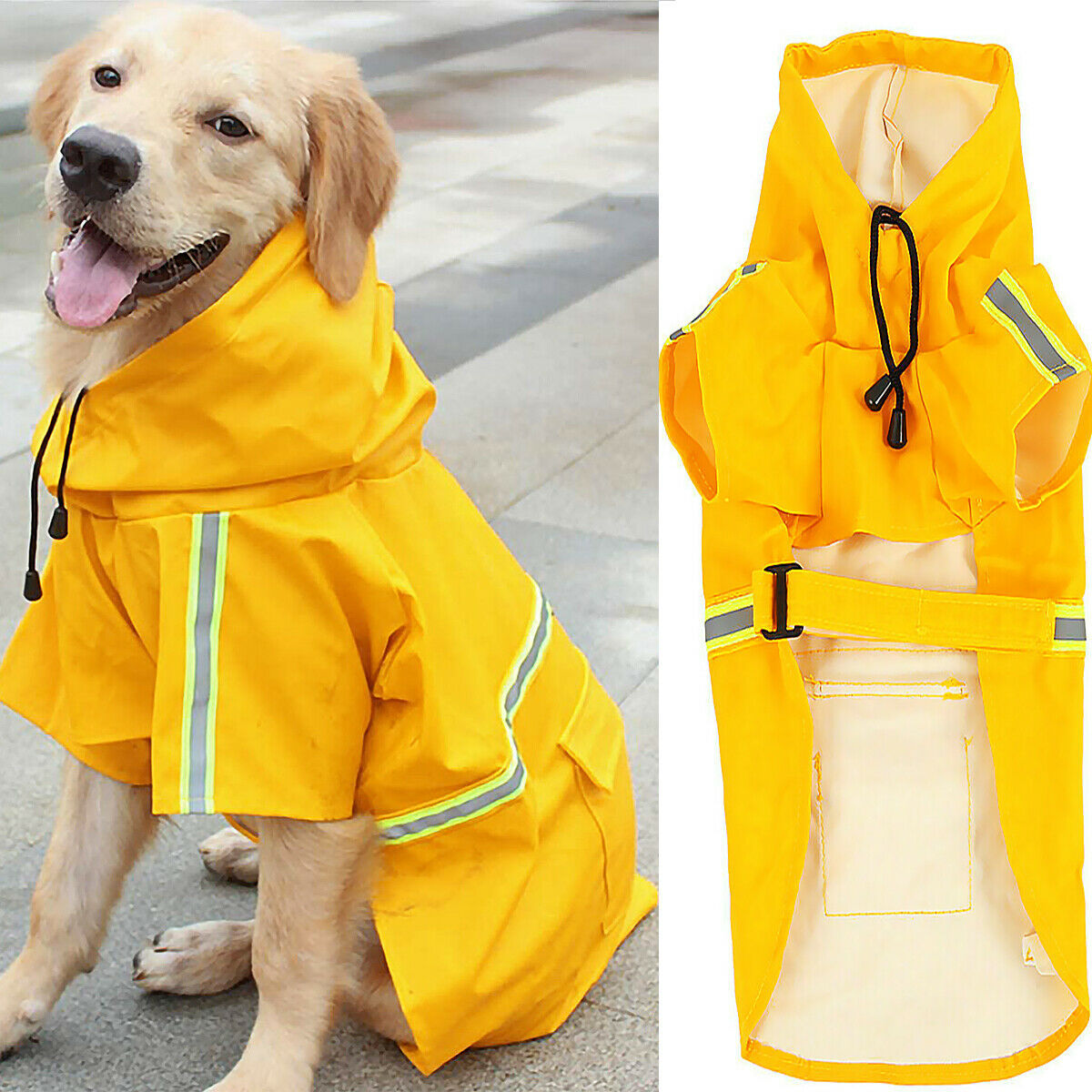 RaincoatGuard - Waterproof Dog Rain Jacket with Reflective Stripe | Keep Your Pup Dry and Safe