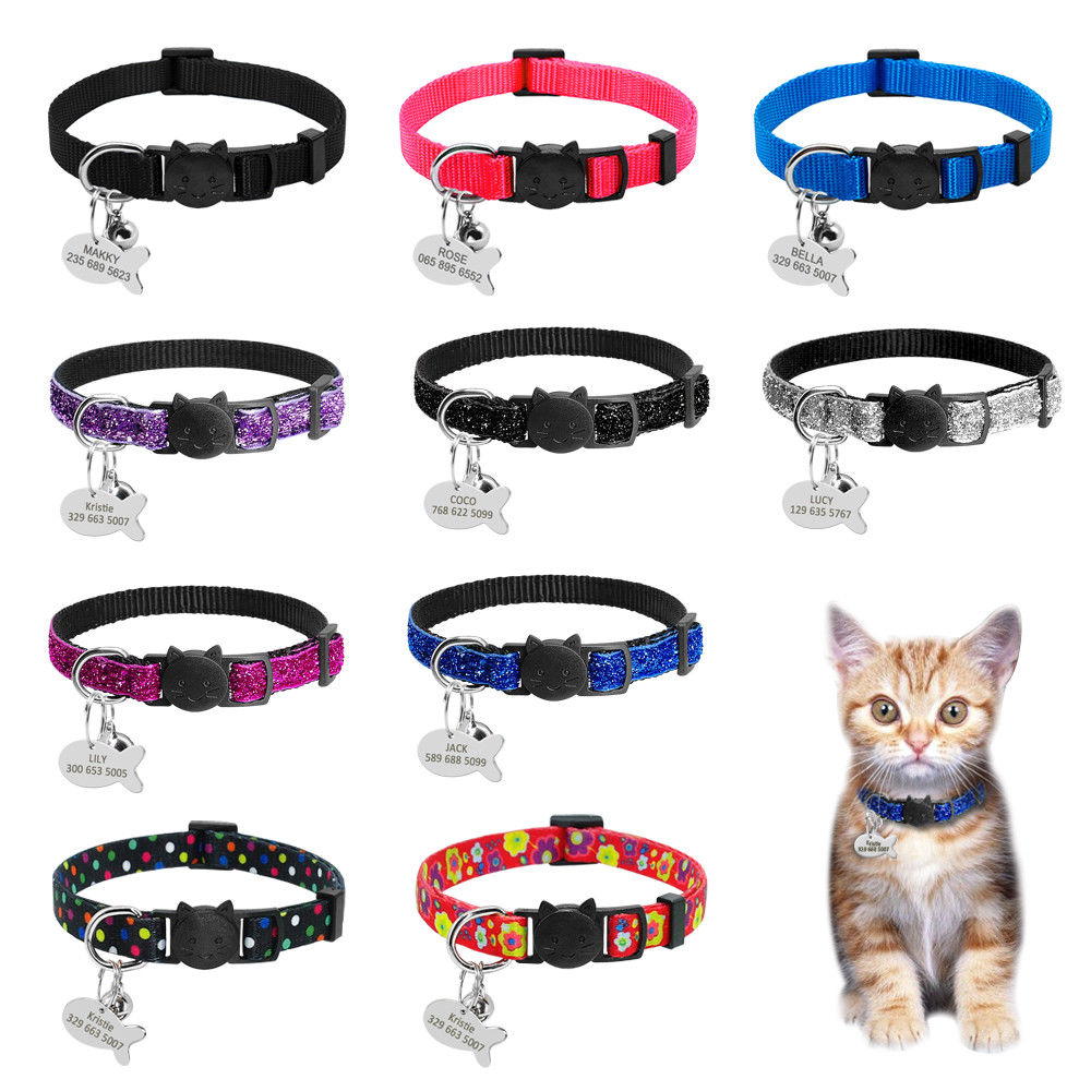 QuickSnap - Customizable Cat Collar | Enhanced Safety with Breakaway Design and Bell