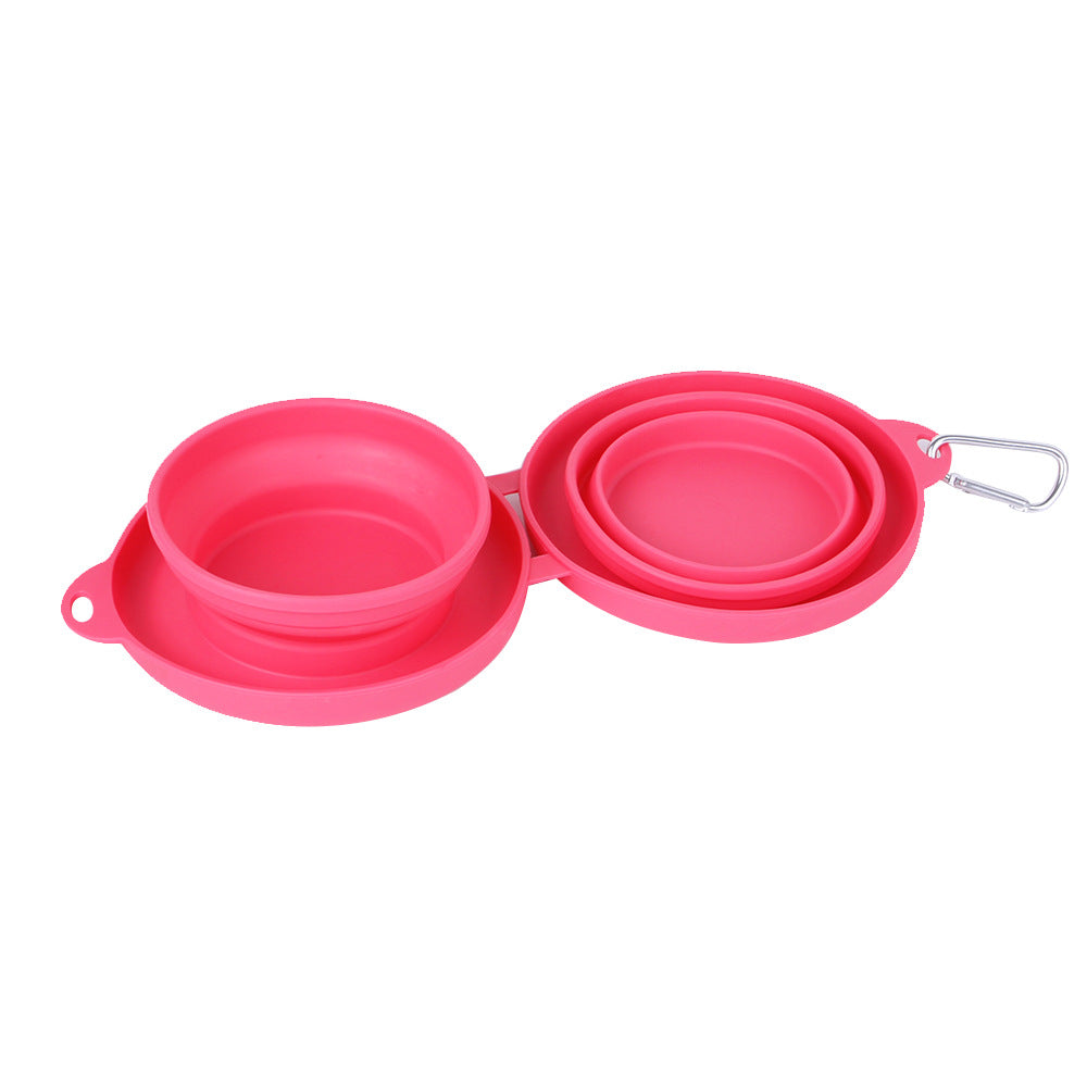 FlexiFeast - Foldable Double Pet Feeding Bowl | The Perfect Companion for Feeding On the Go!