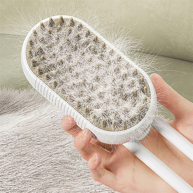 SteamyPaws - Electric Pet Grooming Brush with Steam Spray | Professional Grooming at Your Fingertips