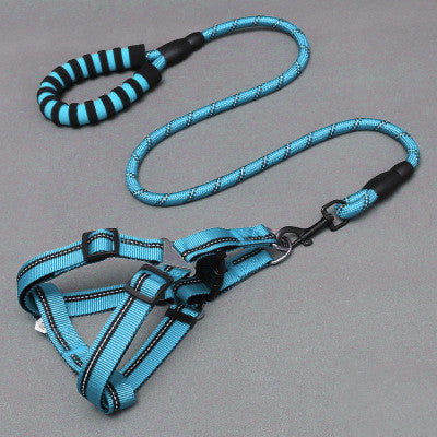 StrapBuddy - Nylon Dog Leash & Adjustable Chest Harness | Secure and Stylish Pet Walking Set
