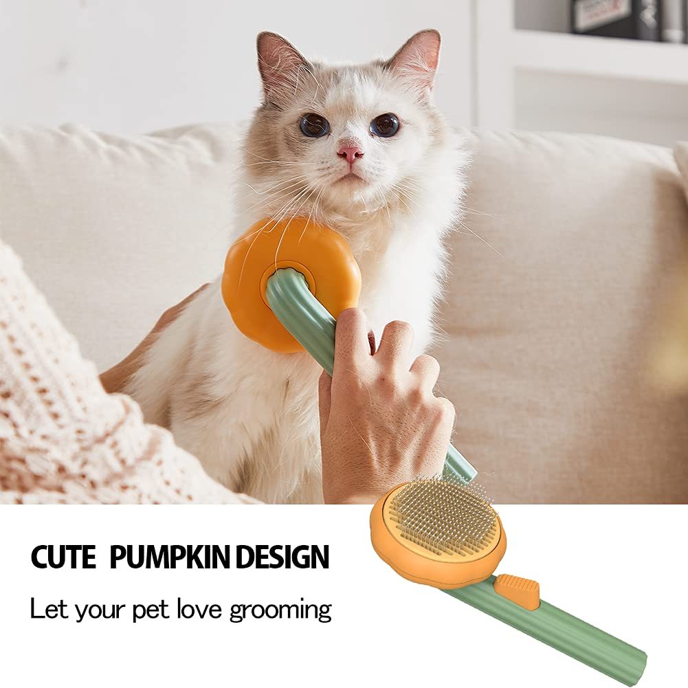 PumCare - Pet Grooming Brush | Self-Cleaning Slicker Brush for Dogs, Cats, and More!