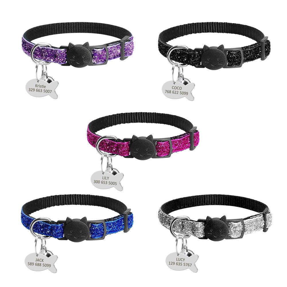 QuickSnap - Customizable Cat Collar | Enhanced Safety with Breakaway Design and Bell